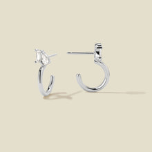 Load image into Gallery viewer, Toi et Moi Hoop Earrings