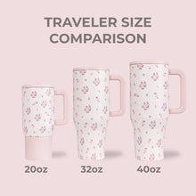 Load image into Gallery viewer, Wildrose Floral 40 oz Traveler Tumbler
