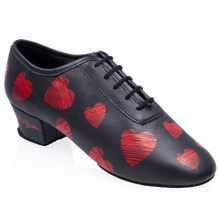 Load image into Gallery viewer, Ray Rose Ladies 415 Solstice Black Leather with Heart Print