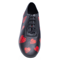 Load image into Gallery viewer, Ray Rose Ladies 415 Solstice Black Leather with Heart Print