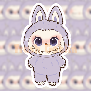 Pastel Purple Labubu Vinyl Sticker
