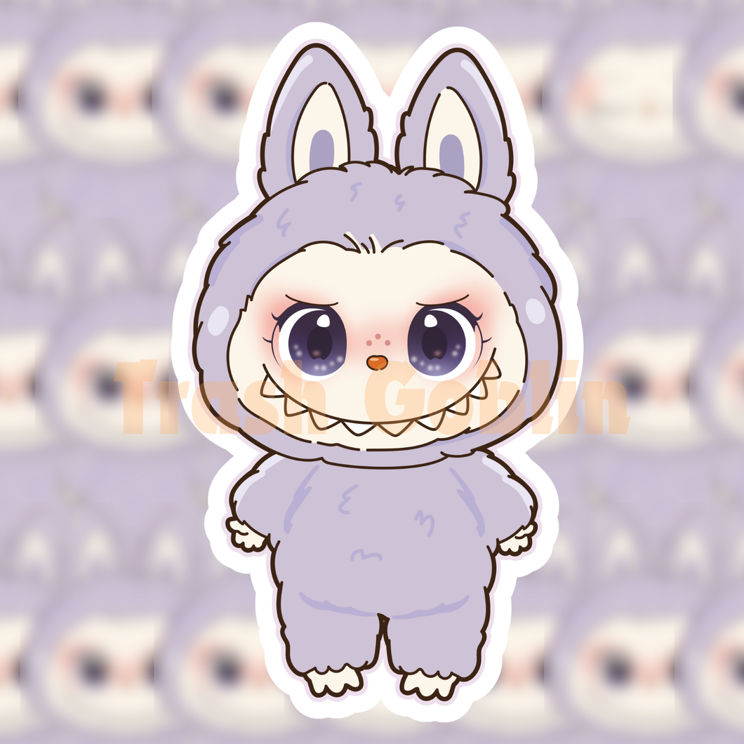 Pastel Purple Labubu Vinyl Sticker