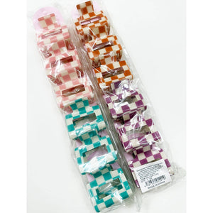 Checkered Hair Claw fashion, jewelry ￼