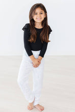 Load image into Gallery viewer, Black L/S Flutter Sleeve Leotard