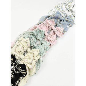 Soft Floral Long Tail Bow Clip princess accessories