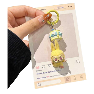 Labubu Lazy Yoga Series Plush Phone Strap