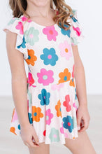 Load image into Gallery viewer, Retro Floral S/S Twirl Leotard