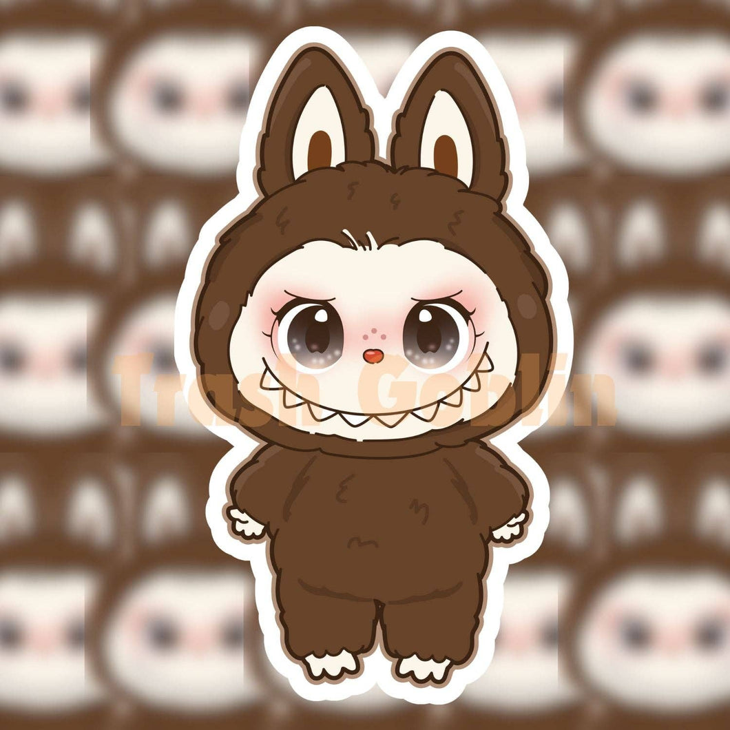 Secret Brown Labubu Vinyl Sticker