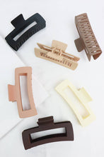 Load image into Gallery viewer, Matte Jumbo Cut Out Rectangle Hair Claw