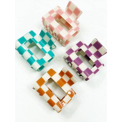 Checkered Hair Claw fashion, jewelry ￼