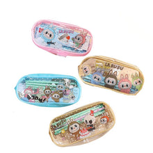 Load image into Gallery viewer, LABUBU Kids&#39; Clear Pencil Case Printed PU Zipper Pouch Back To School