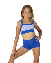 Load image into Gallery viewer, Danz n motion Kids Two-Tone Twist Back Bra Top 26316c