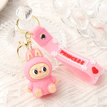Load image into Gallery viewer, Cute Silicone Cartoon Keychain – Labubu Bag &amp; Car Charm Gift