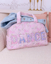 Load image into Gallery viewer, 'DANCE' Floral Printed Quilted Medium Duffle Bag