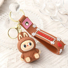 Load image into Gallery viewer, Cute Silicone Cartoon Keychain – Labubu Bag &amp; Car Charm Gift