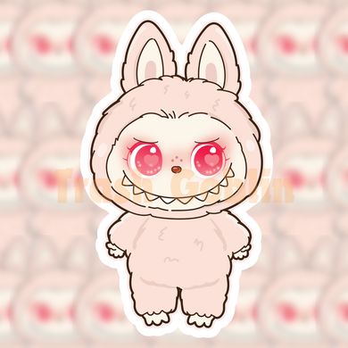 Baby Pink Labubu Vinyl Sticker