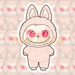 Baby Pink Labubu Vinyl Sticker
