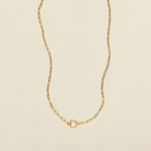 Jude Link Lock Charm Necklace