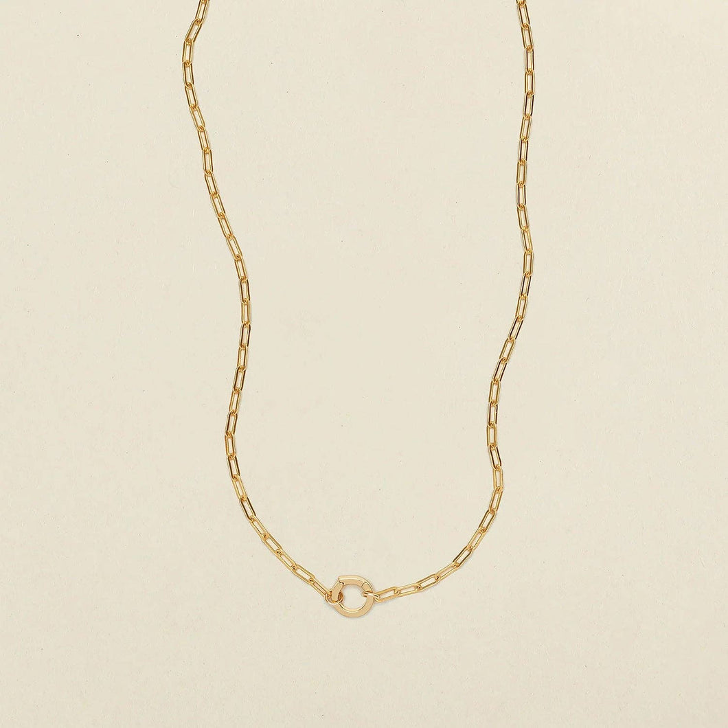 Jude Link Lock Charm Necklace