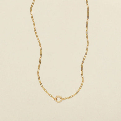 Jude Link Lock Charm Necklace