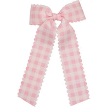 Load image into Gallery viewer, Gingham Long-tail bow
