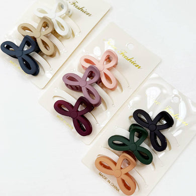 Mini Knotted Hair Claw Set. New fashion. ￼