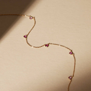 Ombre Pink Heart Necklace