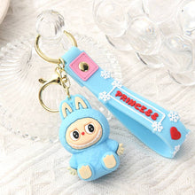 Load image into Gallery viewer, Cute Silicone Cartoon Keychain – Labubu Bag &amp; Car Charm Gift