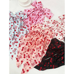 Mix Colors of Cherry Bow Print Hair Clips it girl
