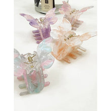 Load image into Gallery viewer, Marble Tortoise Acrylic Butterfly Hair Claw Clip