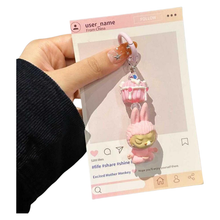 Load image into Gallery viewer, Labubu Lazy Yoga Series Plush Phone Strap