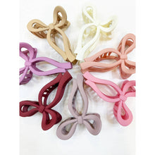 Load image into Gallery viewer, Matte Tone Bow Shape Hair Claw love and repeat