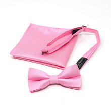 Load image into Gallery viewer, Poly Woven Men&#39;s Banded Bow Tie and Hanky Set - BTH6308