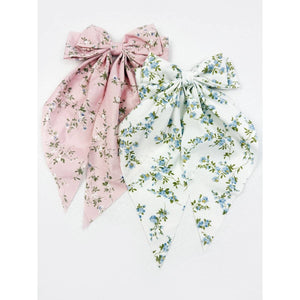 Soft Floral Long Tail Bow Clip princess accessories