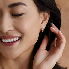 Load image into Gallery viewer, Flora Luxe Huggie Hoop Earrings
