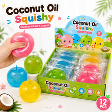 Load image into Gallery viewer, Coconut Oil Squishy Apple Squeeze Toy — Stretchy Stress Ball