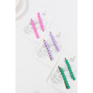 Matte Beaded Bobby Clips