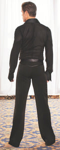 Dance America MP2 - MENS LATIN PANT WITH SATIN STRIPE
