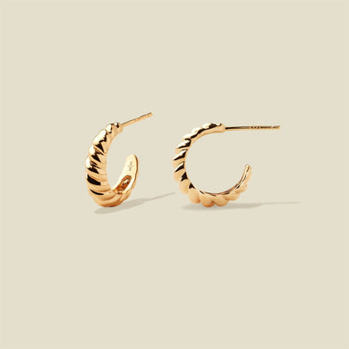 Gloss Croissant Hoop Earrings