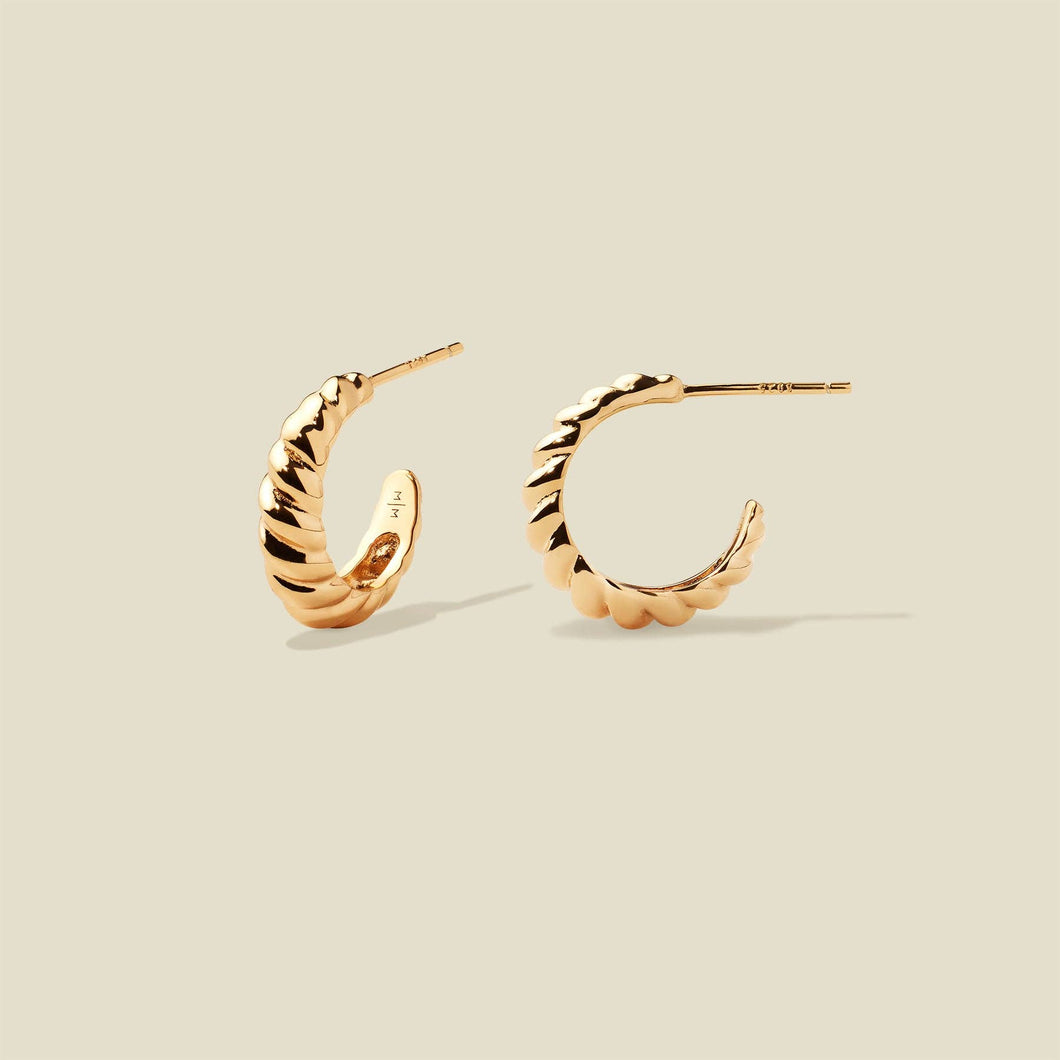 Gloss Croissant Hoop Earrings