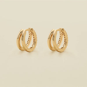 CZ Split Hoop Earrings