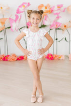 Load image into Gallery viewer, Rosie Posie S/S Flutter Sleeve Leotard