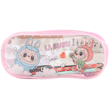 Load image into Gallery viewer, LABUBU Kids&#39; Clear Pencil Case Printed PU Zipper Pouch Back To School