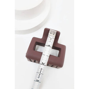 Matte Color Rectangle Medium Hair Clip