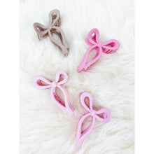 Load image into Gallery viewer, Assorted Pink and Taupe Shades of Bow Clip