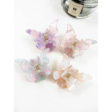 Load image into Gallery viewer, Marble Tortoise Acrylic Butterfly Hair Claw Clip