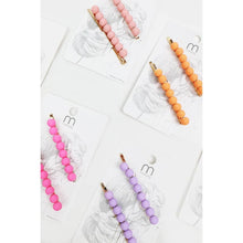 Load image into Gallery viewer, Matte Beaded Bobby Clips