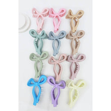 Load image into Gallery viewer, Matte Pastel Tone Bow Shape Hair Claw fashion jewelry