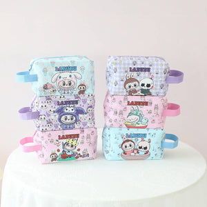 Cute Labubu Makeup Cosmetic Bag With Strap