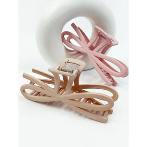 Soft Tone Jumbo Knotted Bow Hair Clip Claw